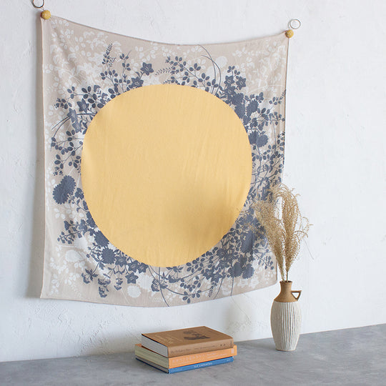70 Koetsu Chirimen Yuzen Dyeing | Lune & Fleurs Beige