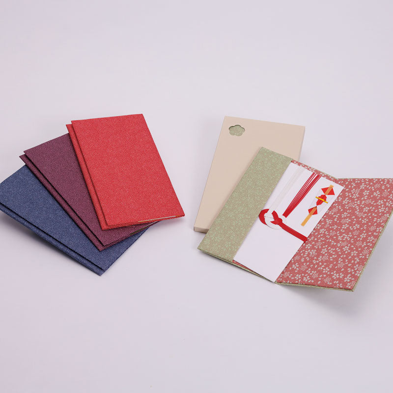 Fukusa à motif fin de peau de requin Motif fin de peau de requin/Sakura | Rouge/Jaune