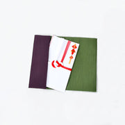 Polyester Tsumugi Reversible Gift Envelope Fukusa | Purple/Green