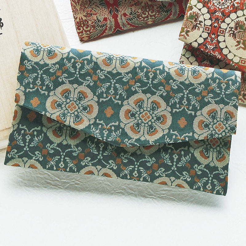 Tatsumura Art Textile Buddhist Rosary Case | Kacho Baika-mon (Flowers and Birds)