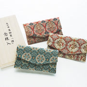 Tatsumura Art Textile Buddhist Rosary Case | Kiri-ni Mukai-houou Maru-mon (Paulownia and Phoenix)