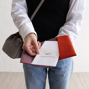 Enveloppe cadeau réversible en polyester Tsumugi Fukusa | Bordeaux/Gris Colombe