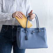 Polyester Tsumugi Reversible Gift Envelope Fukusa | Bright Yellow/Gray