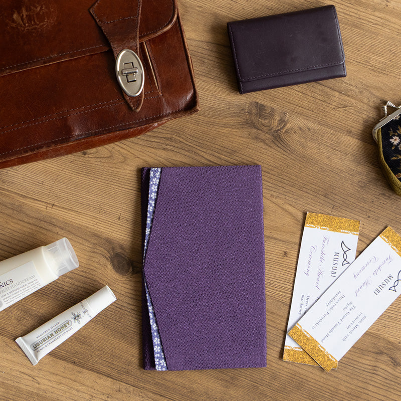 Chirimen Sakura Pattern Gift Envelope Fukusa | Light Purple