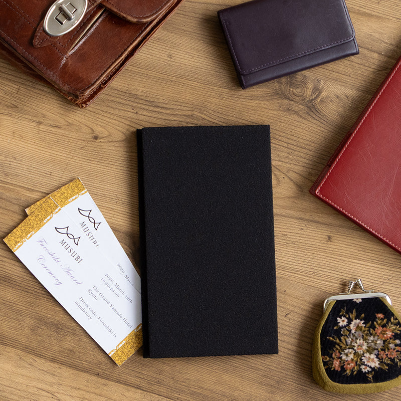 Polyester Chirimen Fukusa | Black