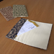 Shosoin Cotton Jacquard Fukusa | Mandarin Duck-patterned Arabesque Navy Blue