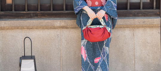 Yukata styling with a furoshiki bag