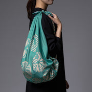 100 Water-repellent recycle  Reversible | Isa monyo Pine Blue Green/Dark Blue Gray