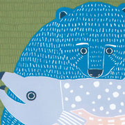 100 Water-repellent Re-Free | kata kata Bear & Salmon Green
