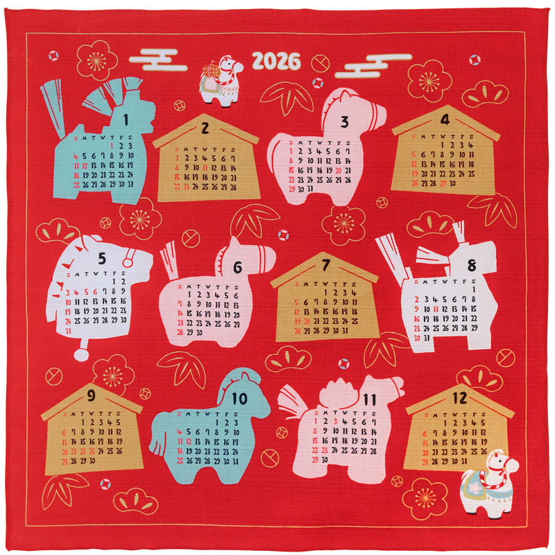 50 Shiki no Irodori Cheval, Calendrier Rouge
