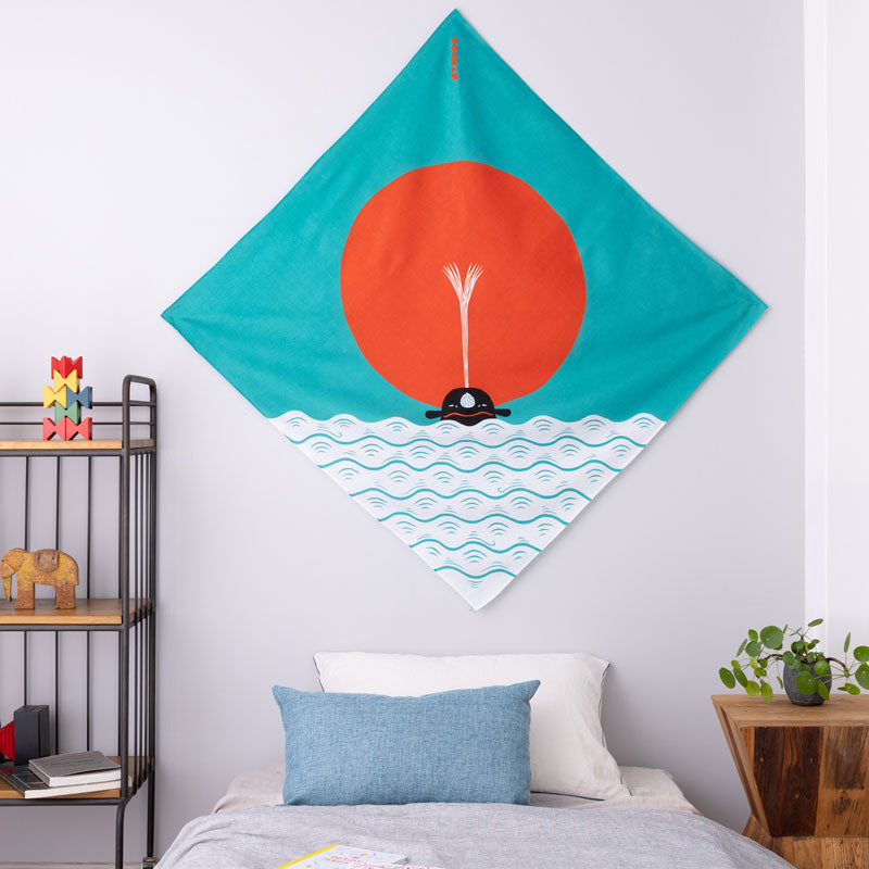 100 COCHAE musubi | Whale in the morning sun Blue