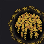 58 Setsugekka Octagonal Tray with Cherry Blossom Pattern | Black