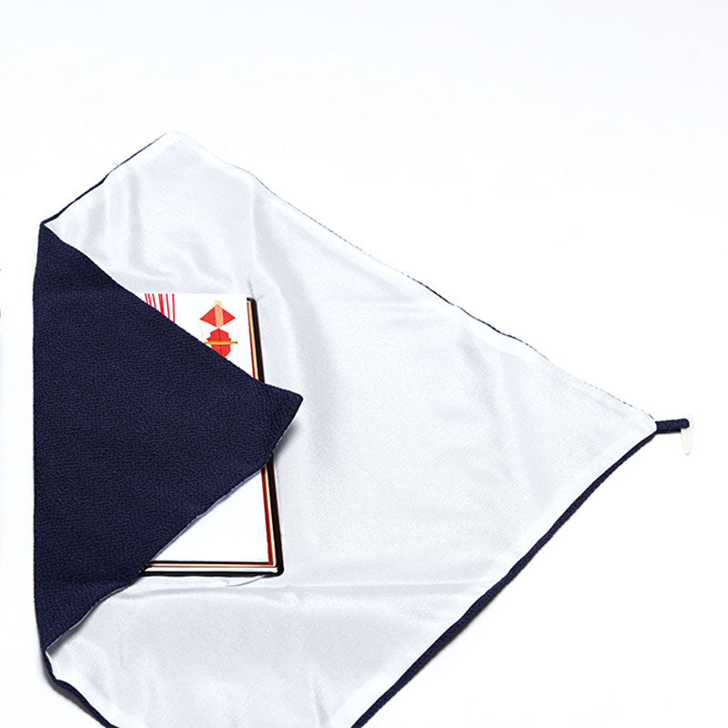 Silk Chirimen Fukusa with mat | Navy Blue