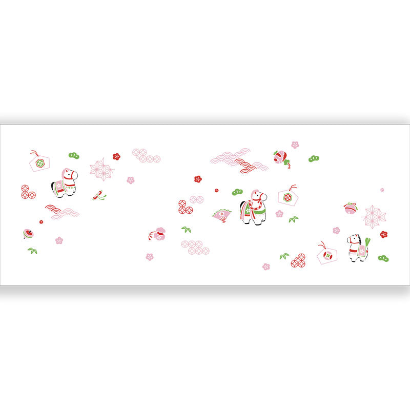 Serviette à main en gaze avec symboles d'animaux Cheval