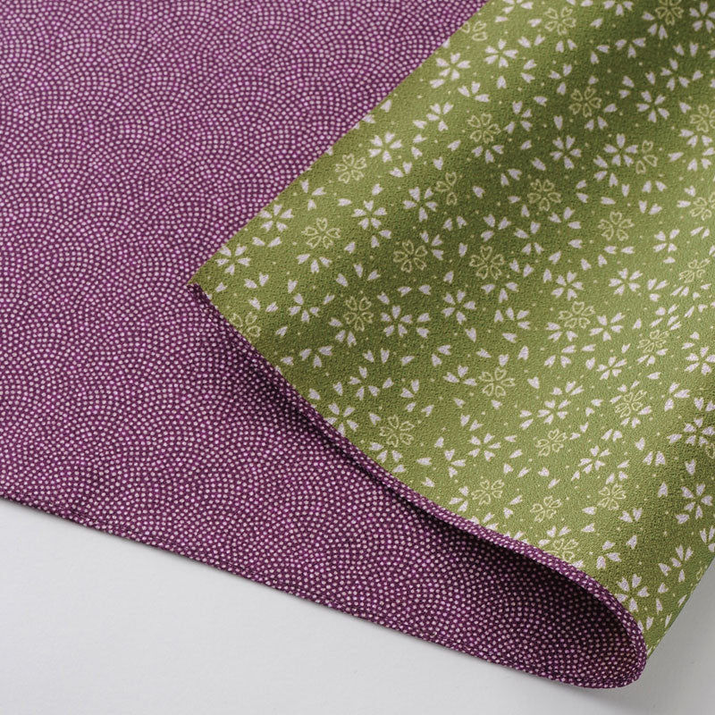 45 Polyester Amunzen Réversible | Motif Sharkshin fin / Sakura Violet/Vert
