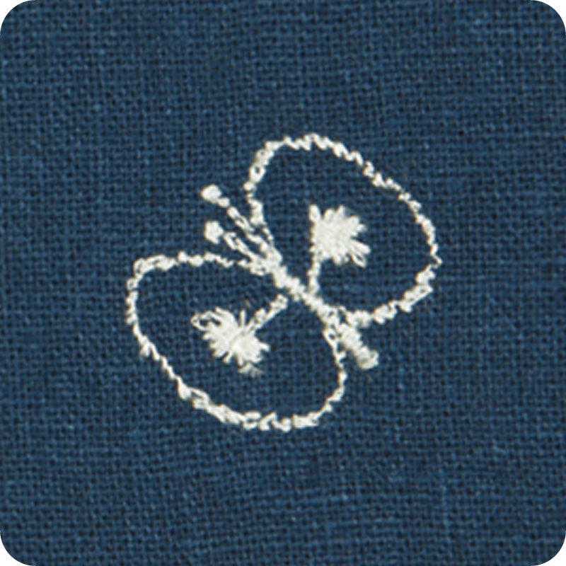 50 mina perhonen Linen Embroidery | Chou Cho Blue