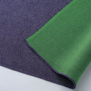 68 Silk Chirimen-Reversible No.7 (Light weight) | Fine Sharkshin Pattern Purple/Green