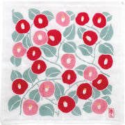 Yumeji Takehisa Tea Towel | Camellia Red